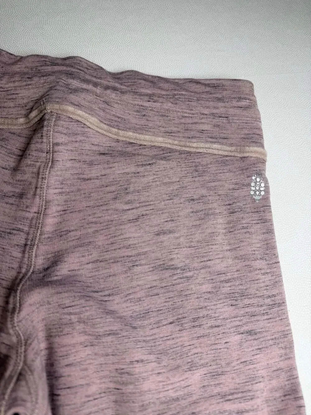 Free People FP Movement Women’s Medium Mauve Moto Jogger Leggings Patchwork